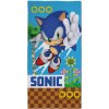 Halantex Bavlnená plážová osuška Sonic motív Dash Endless Runner Game 70 x 140 cm