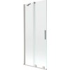 Mexen Velar, 2-krídlová posuvná vaňová zástena 85 x 150 cm, 8mm číre sklo, brúsená oceľ, 896-085-000-01-97