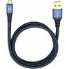 Oehlbach USB kábel USB 2.0 USB-A zástrčka, USB Micro-B zástrčka 0.50 m modrá pozlátené kontakty 9330; 9330