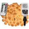 VOLTRONIC Párty osvetlenie 5 m, 50 LED, teplá biela, ovládač