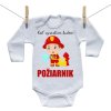 Boodyy Body s dlhým rukávom Keď vyrastiem budem požiarnik 92 (18-24 mesiacov)