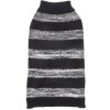 Nobleza pletený pruhovaný pulóver pre psy a mačky Čierna XL