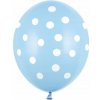 Balóny Silné latexové modré balóny s bodkami 30cm 6ks