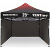 TENTino PROMO nožnicový stan 3x3 m STEEL s potlačenou STRECHOU Farba opláštenia: 11A - ČIERNA, Počet bočních plachet: konstrukce + střecha TENTino + 3x boční strana