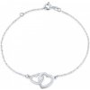 SILVEGO strieborná retiazka na ruku so srdiečkami SMJB060RN3ZT