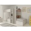 TRS-SKL-SPAIN Poschodová posteľ pre dve deti BO1 90x200 - cascina, biela