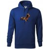 Jazvečík - zlepený z papiera - Mikina pánska Cape s kapucňou - 2XL ( Kráľovská modrá )