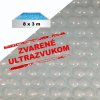 Solárna plachta priehľadná obdĺžnik 8 x 3 m 500 mikrónov