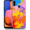 Picasee silikónový čierny obal pre Samsung Galaxy A20s - Bubbles