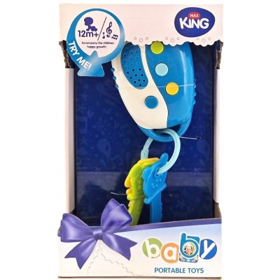 Lamps Baby detské kľúče modré s efektami 23cm