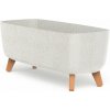 PROSPERPLAST Kvetináč GRACIA CASE ECO WOOD biely 58cm