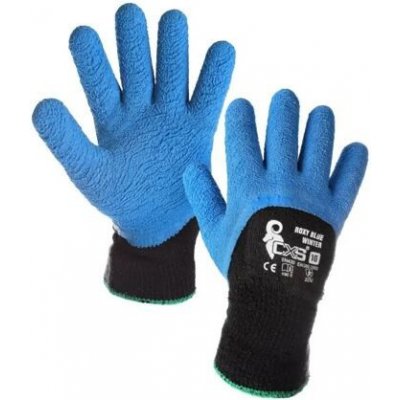 CXS rukavice pracovné zimné ROXY BLUE WINTER, máčané v latexe, veľ.10