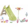 Set šmykľavka s vodnou hrou a trojkolesová kolobežka Princezné XS Slide Green Life Smoby dĺžka šmyku 90 cm a vedro set Disney