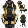 Prehozynapostel Herné kreslo Xgaming s podnožkou - čierno-zlaté DTXPL01-GOLD