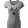 T-ričko Deer dámske tričko Farba trička: Tmavosivá, Veľkosť: XXL