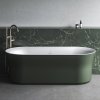 Ravak Vaňa Ypsilon 180x80, voľne stojaca, Deepsea Blue/biela, krytka prepadu a odtoku biela