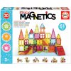 Stavebnica 3D magnetická veľká Magnetics Building Tiles Educa 61 farebných priehľadných dielikov
