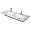 Duravit ME by Starck - Dvojumývadlo do nábytku 1300x490 mm, s prepadom, biela 2336130000