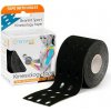 BronVit Sport Kinesiology Tape dierovaný čierna 5cmx5m