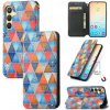 Peňaženkové 3D puzdro CaseNeo na Samsung Galaxy S24 5G - Rhombus Mandala