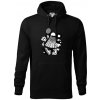 Bedmintoňák - Mikina pánska Cape s kapucňou - 4XL ( Čierna )