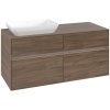 VILLEROY & BOCH Collaro závesná skrinka pod umývadlo na dosku (umývadlo vľavo), 4 zásuvky, s LED osvetlením, 1200 x 500 x 548 mm, Arizona Oak, C113B0VH
