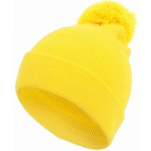 Haker W319 Detská zimná čiapka s brmbolcom žltá