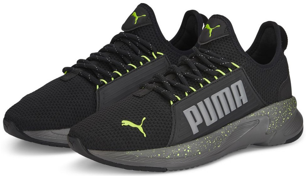 Puma Pánske topánky Softride Premier Slip On Splatter čierna/sivá