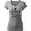 T-ričko Anglický bulteriér dámske tričko Farba trička: Tmavosivá, Veľkosť: S
