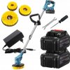Akumulátorová čistiaca kefa s otočnou hlavou a 3 nadstavcami, 2x batéria