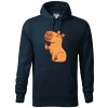 Kapybara s palcom hore - Mikina pánska Cape s kapucňou - 4XL ( Tmavomodrá (veľmi tmavá - skoro čierna) )