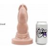 Erotixxx Toys Bulldog Pale Flesh 75% S, prémiové silikónové dildo s Vac-U-Lock 23 x 5–8,3 cm