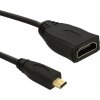 Qoltec Kábel HDMI A | Micro HDMI D | 0.2m