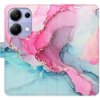 iSaprio flip puzdro PinkBlue Marble pre Xiaomi Redmi Note 13 Pro pibluemar-FLP2-RmN13p