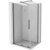 Mexen Velar, sprchový kút s posuvnými dverami 110(dvere) x 70(stena) cm, 8mm číre sklo, grafitová matná, 871-110-070-01-66