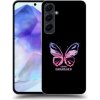 Picasee silikónový čierny obal pre Samsung Galaxy A55 5G A556B - Diamanty Purple