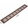 MPkovania SRL - ALFA vetracia mriežka 60 x 500 mm, 500 mm, 60 mm, BRM - bronz matný (C33)