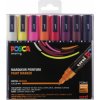 POSCA akrylový popisovač PC-5M - stredne jemný hrot - 1,8 - 2,5 mm - 8 ks súprava - teplé farby