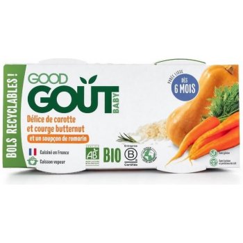 Good Gout Bio Pyré z maslovej tekvice a mrkvy 2 x 190 g