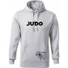 Judo nápis postavy mikina pánska Cape s kapucňou Svetlosivý melír