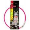Obojek DOG FANTASY LED nylonový růžový M/L