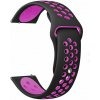 Madvell Športový silikónový remienok čierny s fuksiovou 20 mm