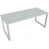 Pracovný stôl UNI O, 180x75,5x80 cm, sivá/sivá