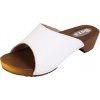 Elegantné dámske šľapkové dreváky W40 biele - 35 / biela
