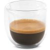 EXPRESSO. Borosilikátového sklenená kávová súprava s 2 pohármi - Transparentná, 75 ml
