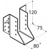 DEMA Trámový záves vonkajší 80x75x120x2,0 mm