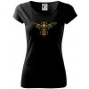 Steampunk včela s dierou v krídle - Dámske tričko Pure - 3XL ( Čierna )