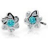 Cutie Jewellery Detské náušnice z bieleho zlata C2149-30-X-2 svetlo zelená