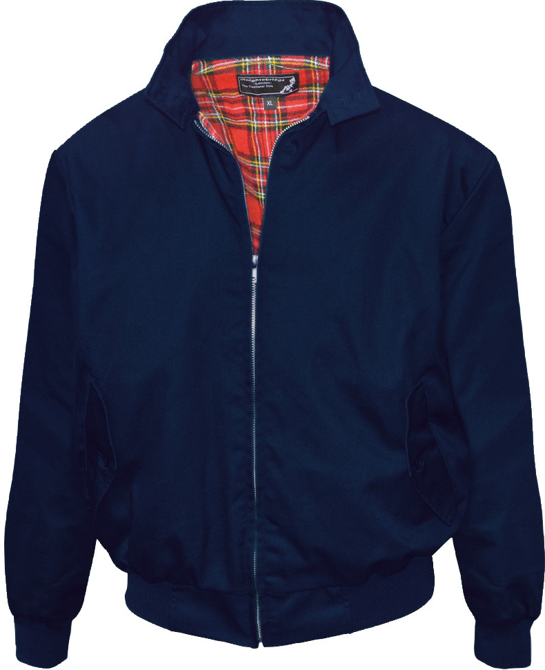 Knightsbridge Harrington s tartanovou podšívku navy