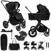 MUUVO SET Kočík 4v1 Quick SE 2 Chromium black set + CYBEX Aton B2 i-Size + základňa